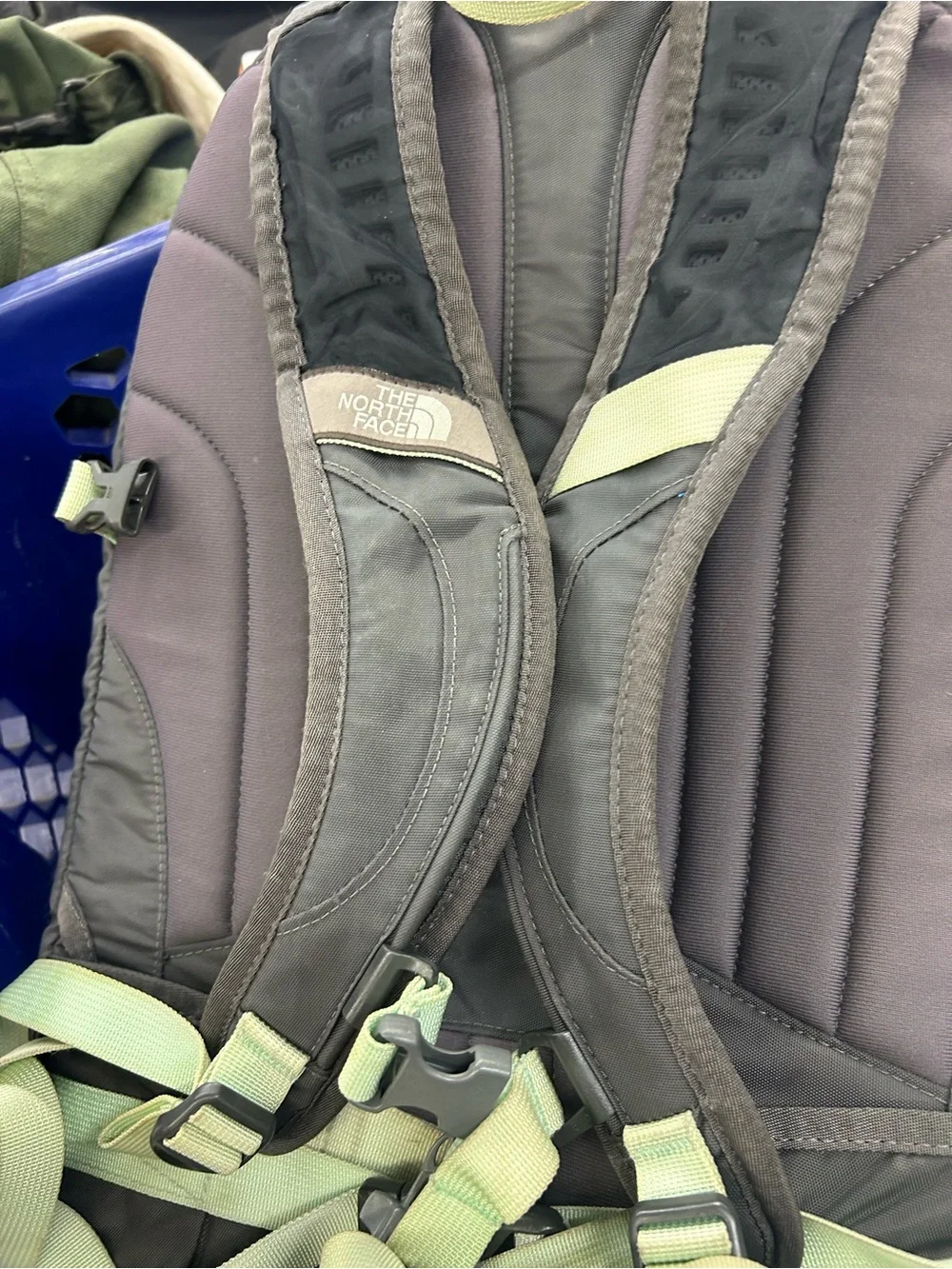 The North Face Black Backpack with Mint Accents surge 2 transit